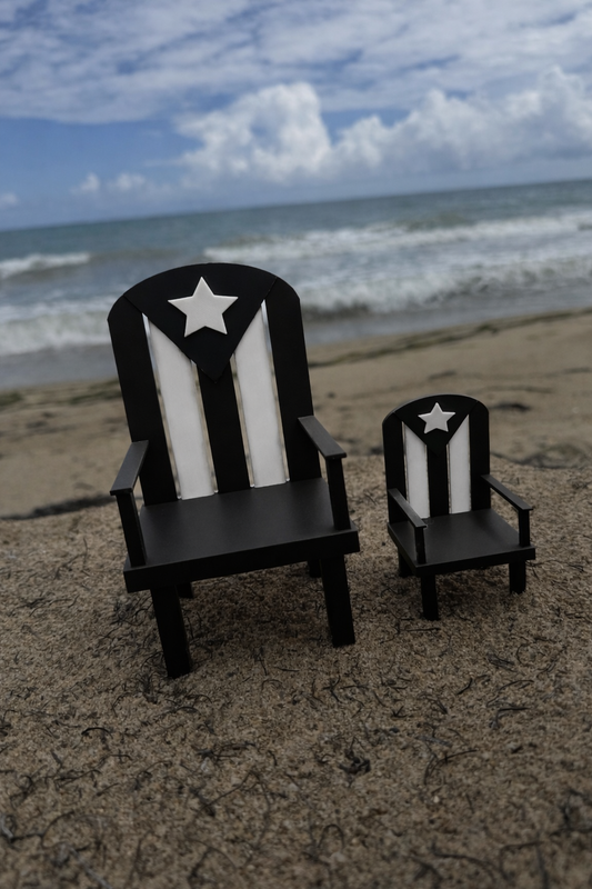 Combo Silla Boricua / black and white