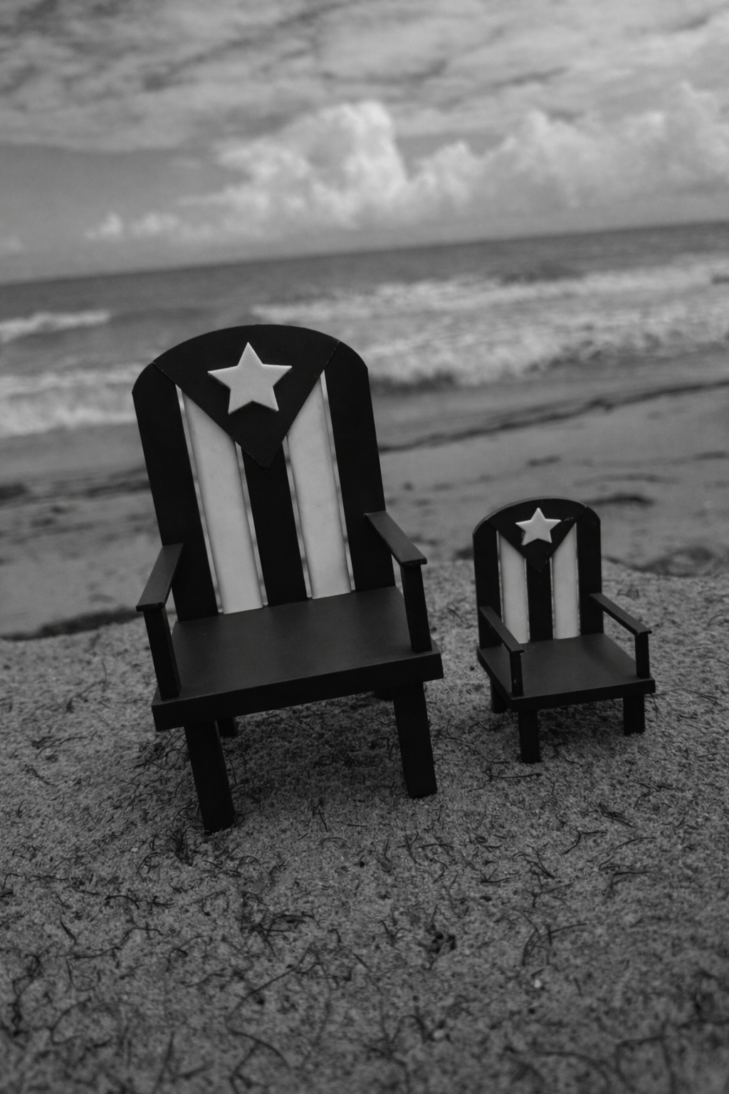 Combo Silla Boricua / black and white