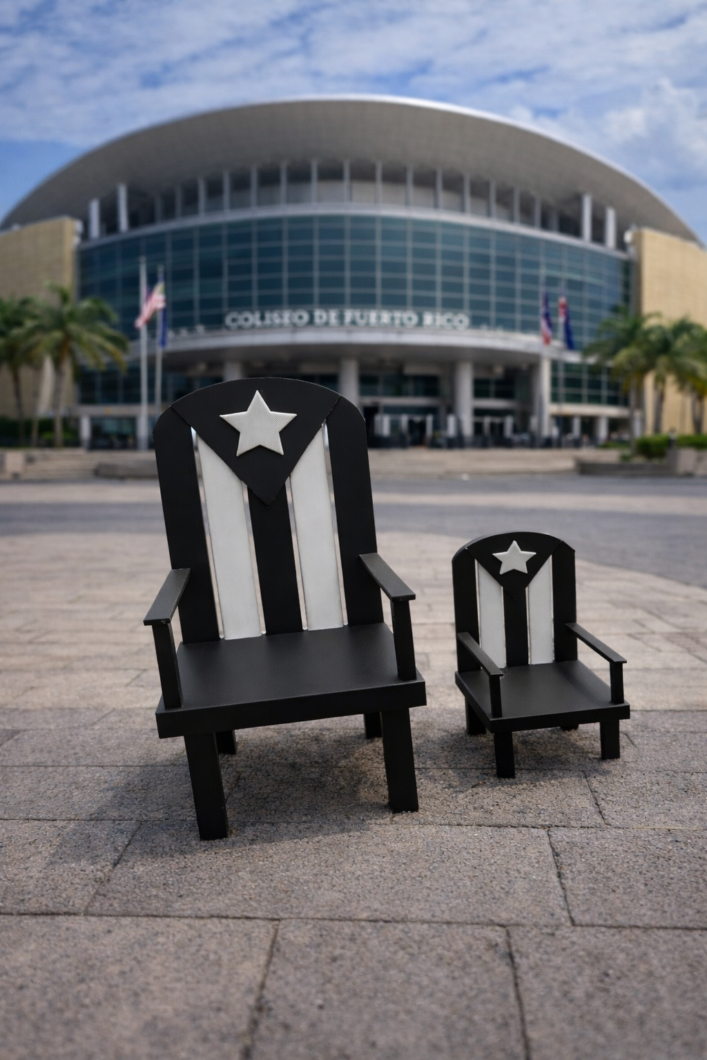 Combo Silla Boricua / black and white